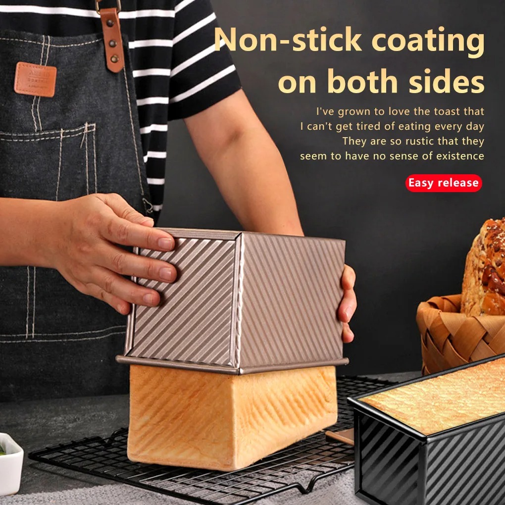 長方形ローフパン、ベーキングトースト、プルマンボックス、ケー - Tin Container Lid のレビューと価格