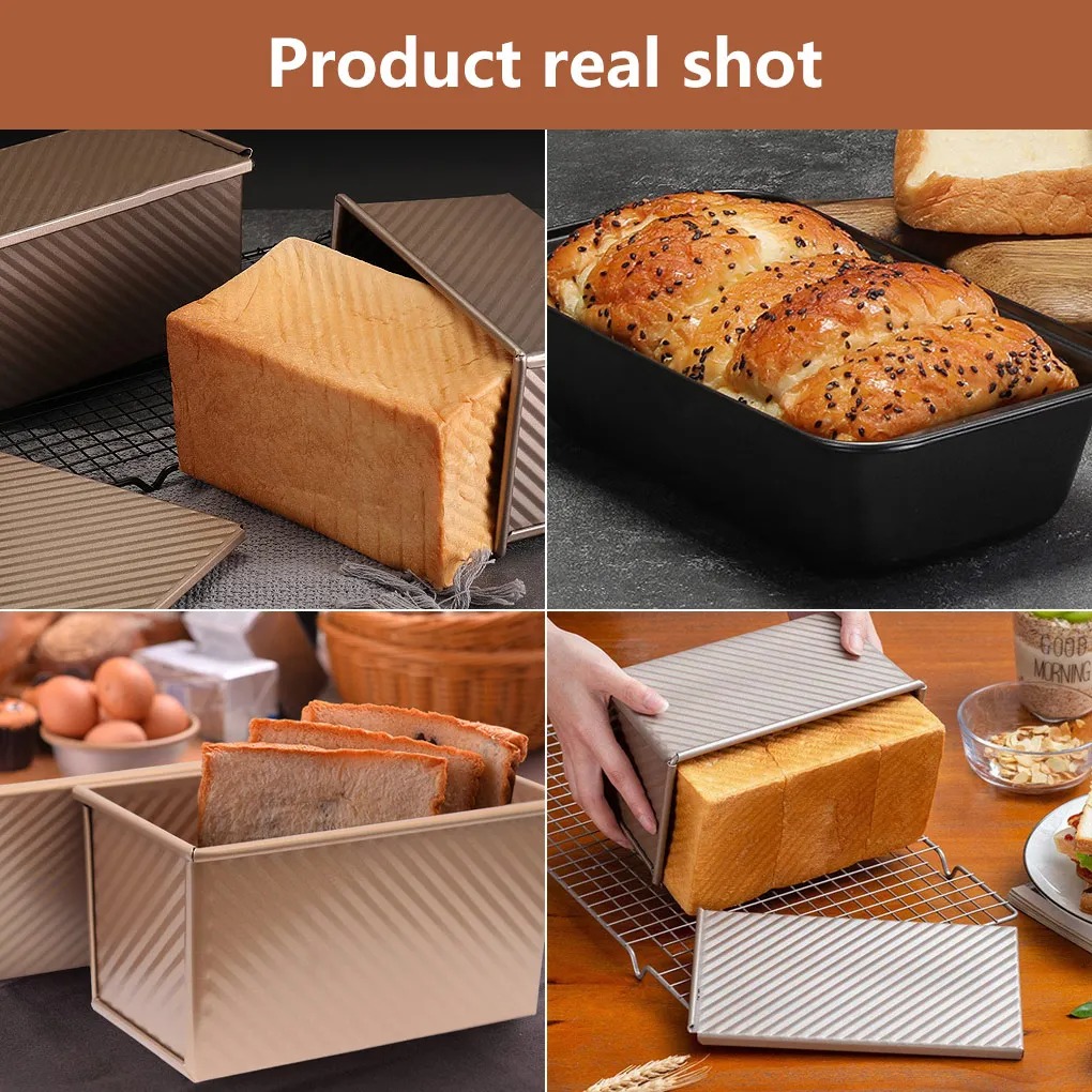 長方形ローフパン、ベーキングトースト、プルマンボックス、ケー - Tin Container Lid のレビューと価格