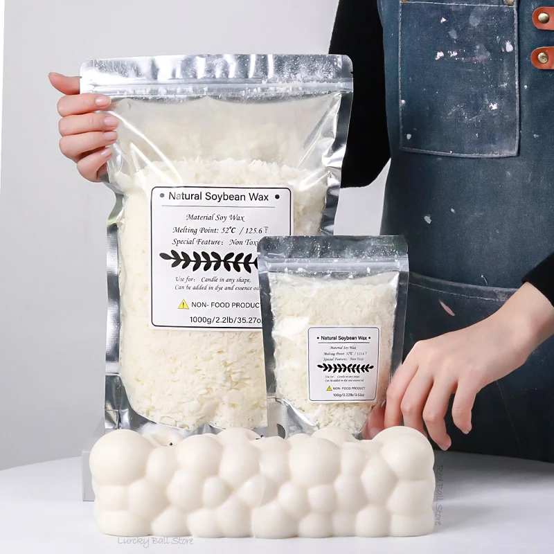 1000g 500g 250g 100g 天然大豆ワックス  - Candle Making Kits のレビューと価格