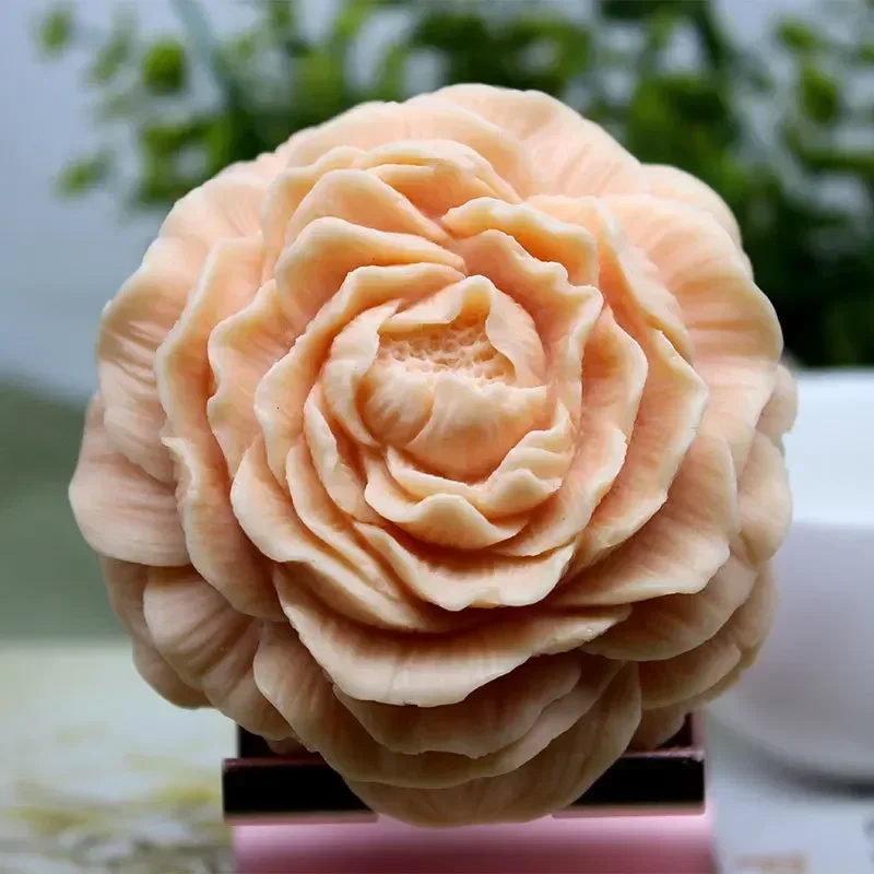 特大3Dフラワーキャンドルシリコンモールド DIY ピオニー - Candle Making Kits のレビューと価格